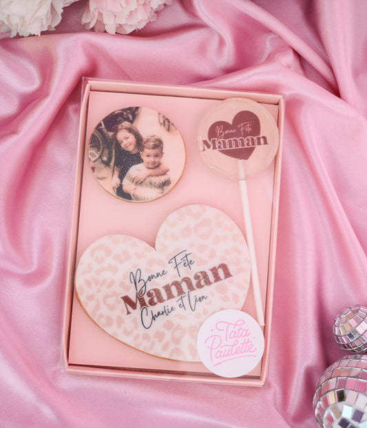 Coffret sablé coeur + photo personnalisable (modèles au choix)