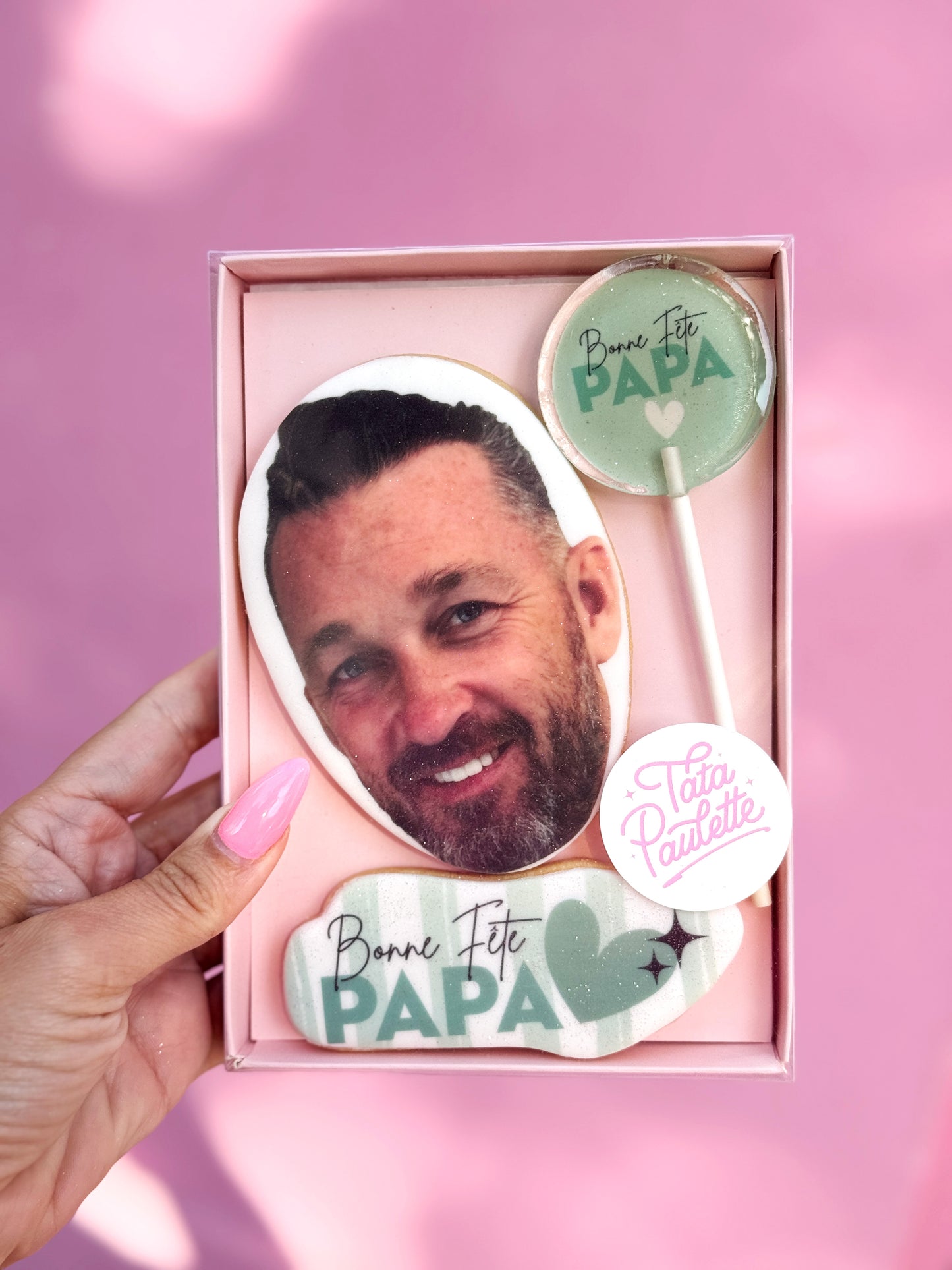 Coffret photo tête personnalisable - Fête des pères
