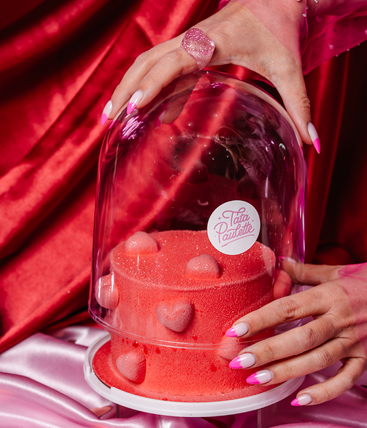 Mini Rétro Cake Sous Cloche - Façon Framboisier