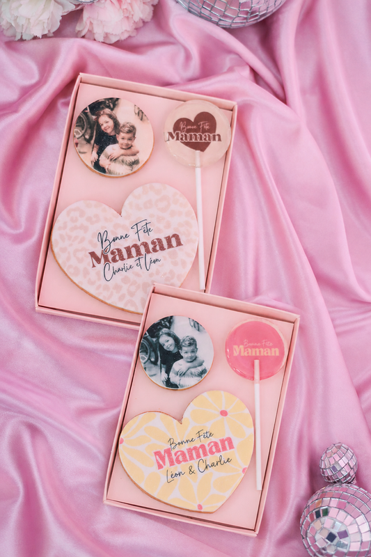 Coffret sablé coeur + photo personnalisable (modèles au choix)