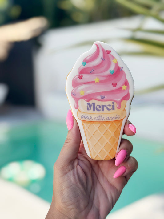 Big sablé glace "Merci pour cette année" (non personnalisable) - Fin d'année