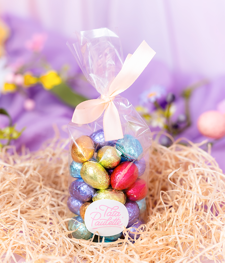 Sachet d'oeufs praliné & ganache - 100g