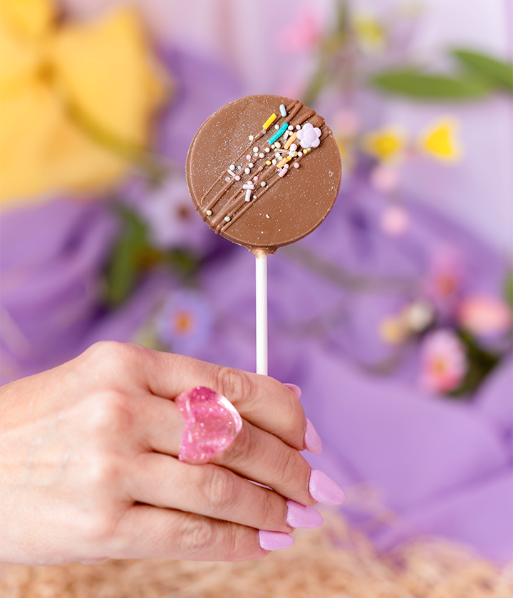 Sucette chocolat au lait